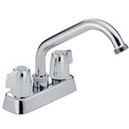 DELTA DELTA Classic 2131LF Laundry Faucet, 2-Faucet Handle, 4-5/8 in H Spout, Brass, Chrome 2131LF